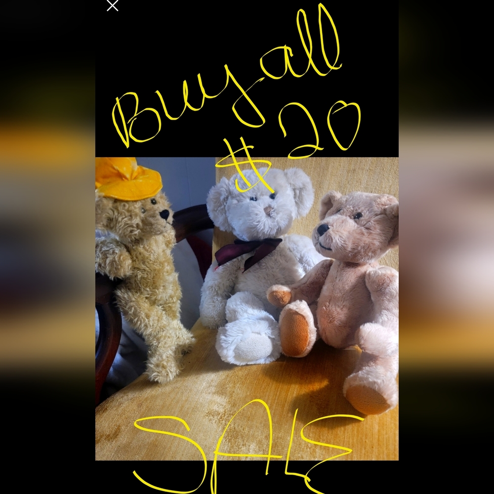 3 vintage bears 20$
